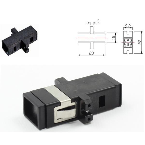 MTRJ SM MM Fiber Optic Cable Adapter  Black Color SC Footprint  ABS Material