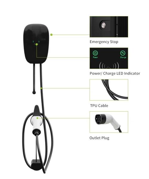 Home Charging Stations Type 2 EV Charger 7kw Plug And Play Wallbox 220V