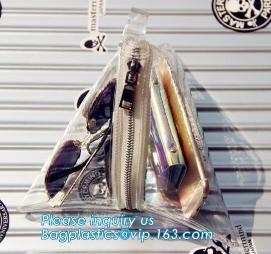 PVC Women Hologram Bag Hand Clutches Small Chain Ladies Transparent Laser Handbag, DIY Transparent Clutch Tote Bag