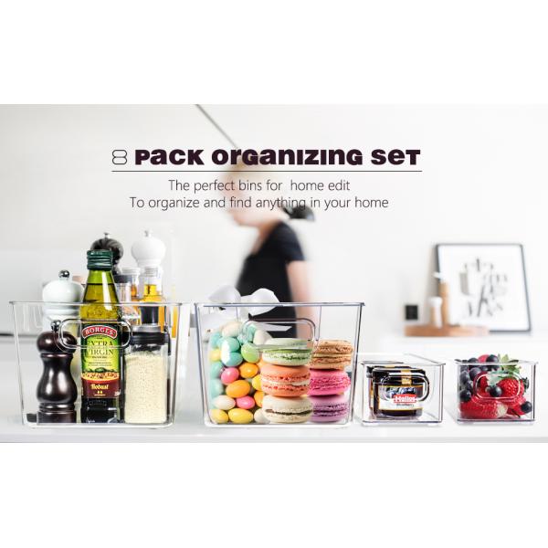 Plastic Storage Bins With Lids X-Large – Perfect Kitchen Or Pantry Organization, Fridge, Cabinet Organizers