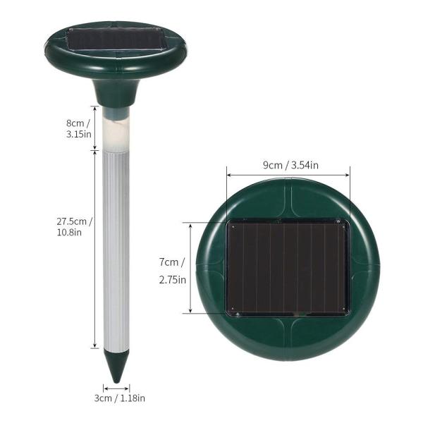 Solar Energy LED Ultrasonic Rat Repellent Outdoor waterproof ABS Aluminum
