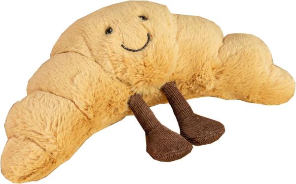 Pesado Plush 9  Croissant Plush Sorriso lindo Croissant Pão Almofada Animal recheado