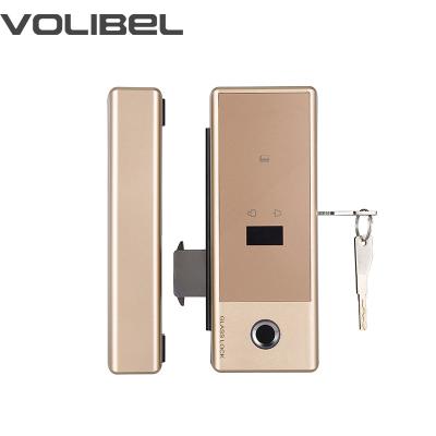 ABS Plastic Sliding Glass Door Wifi Lock Golden Color OEM Emergency Power
