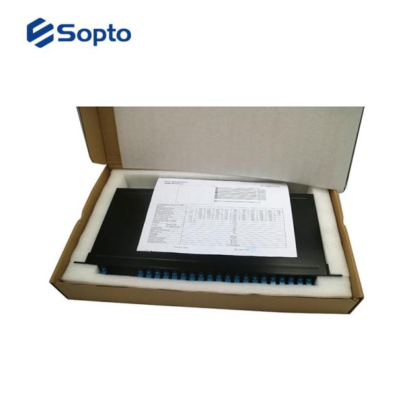 19 Inch Rack Fiber Mux Demux 1260~ 1620nm Operating Wavelength With 2 LGX Box