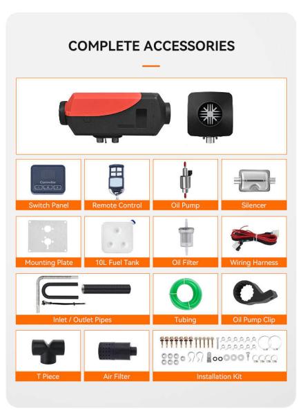 12V/24V Parking Fuel Heater Night Air Heater 5KW Diesel Heater For Truck Boat Car Trailer Motorhomes Campervans Caravan