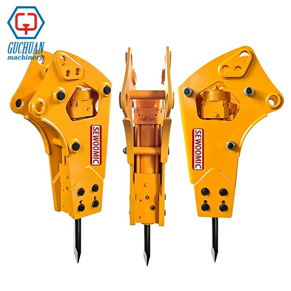 MSB MS250 Side Type Hydraulic Breaker | Banana Rock Hammer for 6-9 Ton Excavator