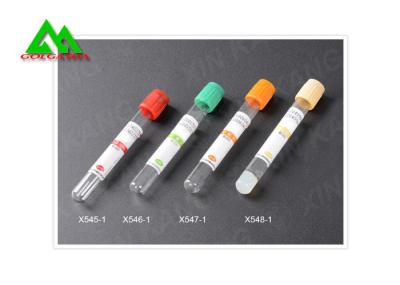 Single Use Medical And Lab Supplies Vacuum Blood Collection Tube Glass / PET Material