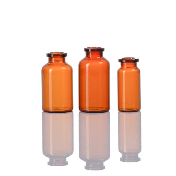Frasco de vidro tubular de borosilicato neutro âmbar transparente de 7 ml para uso médico