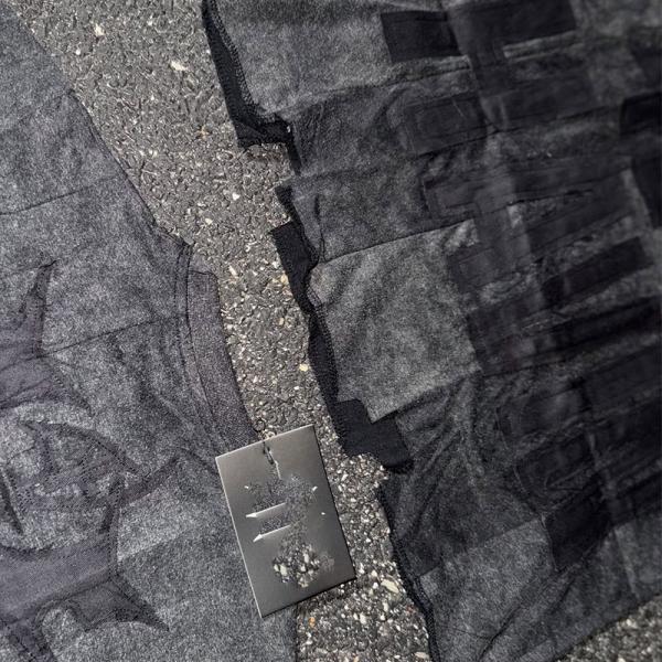 Custom Acid Wash Vintage T Shirt Designer Clothes Crop t Shirt Distress Embroidery Patch T-shirt Cut and Sew Tee for Men