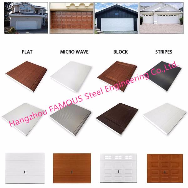 Wooden Look Overhead Steel Garage Door Smart Sectional Lifting Door Solutions