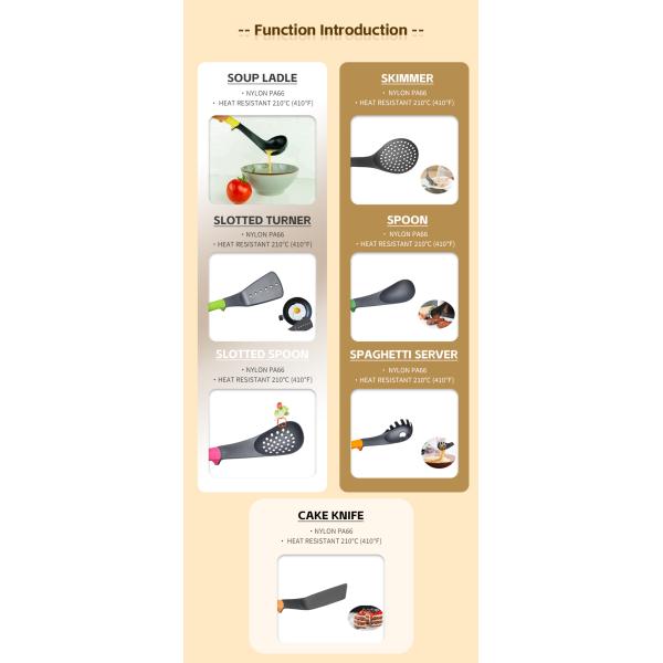 ODM or OEM Accepted Top Sellers Cooking Utensils for Essential Kitchen Appliances