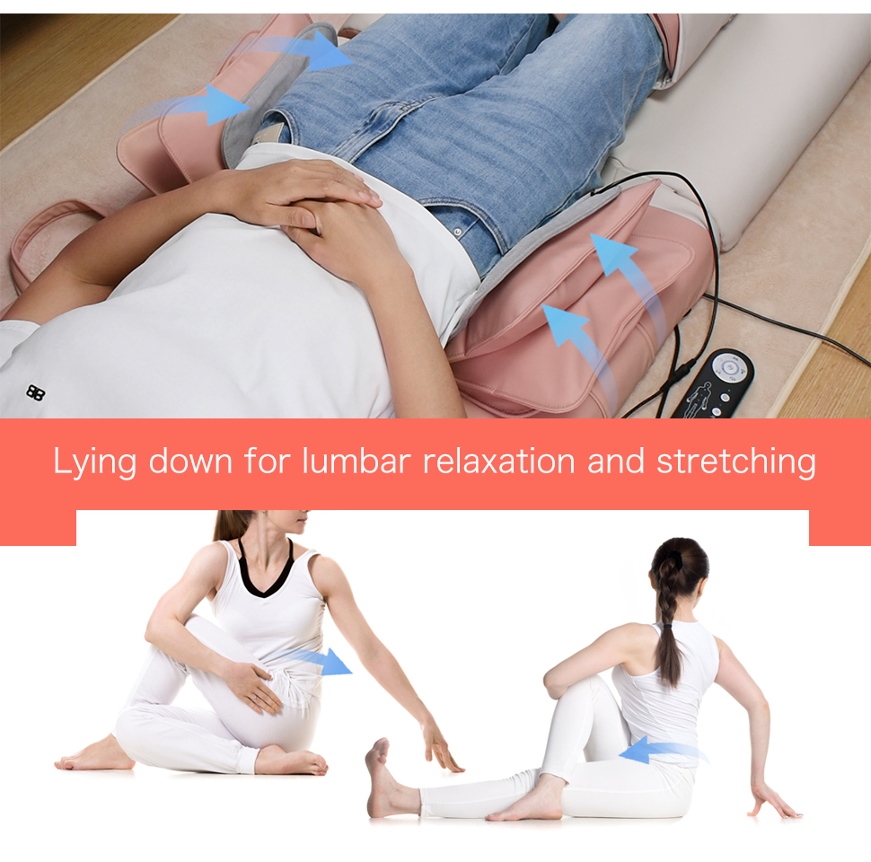 Full Body Massage Mattress with Shiatsu Neck Massager Heat Pad and Timing Control for Body Relaxation