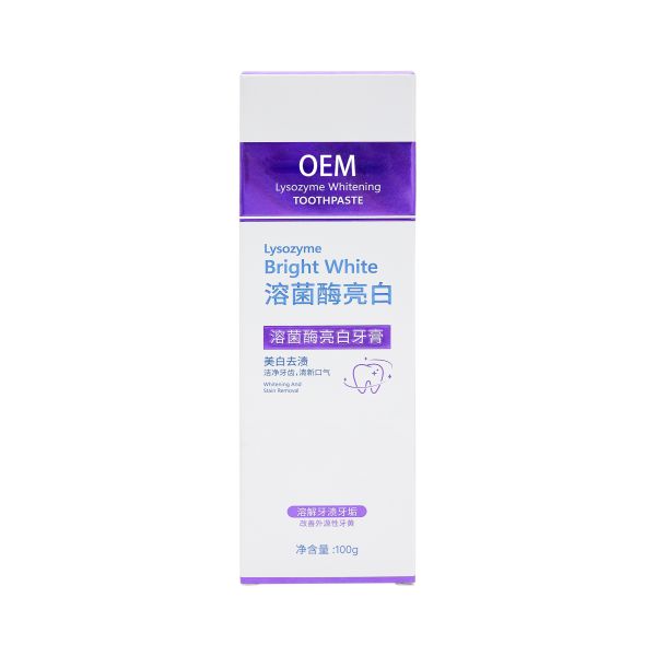 Lysozyme Mint flavored toothpaste for fresh breath and effective plaque control with gentle formula for sensitive teeth