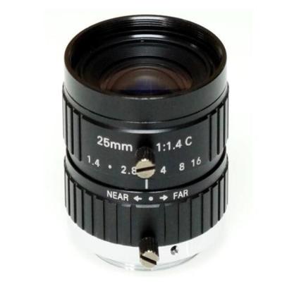 2/3 25mm F1.4 10Megapixel Manual IRIS C Mount Industrial FA Lens, 25mm 10MP Non Distortion Industrial Lens