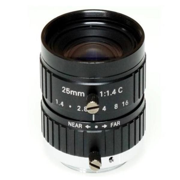 2/3 25mm F1.4 10Megapixel Manual IRIS C Mount Industrial FA Lens, 25mm 10MP Non Distortion Industrial Lens