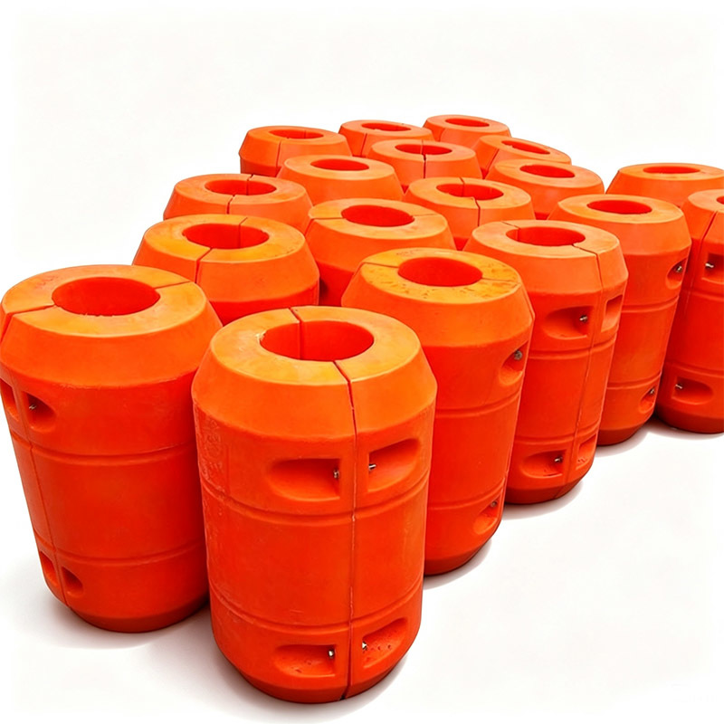 UV Protection LLDPE Material IALA Certified Hose Floats Pipe Floater for Dredging Projects