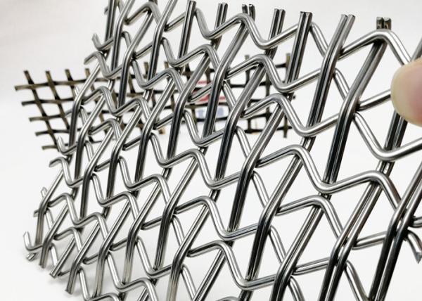 Springs Rods Connection Woven Mesh Technic Architectural Wire Mesh Irregular Design