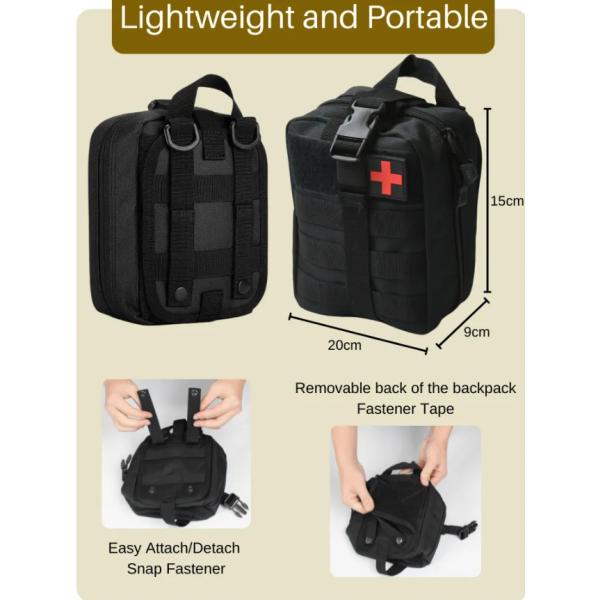 боя бортовой аптечки сумки скорой помощи 600D Оксфорда сумка на открытом воздухе индивидуальная тактическая