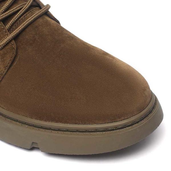 Customized Logo Rubber Outsole Mens Tan Leather Boots