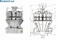 14 pesador da cabeça 50P/M Screw Feeding Multihead para produtos pegajosos