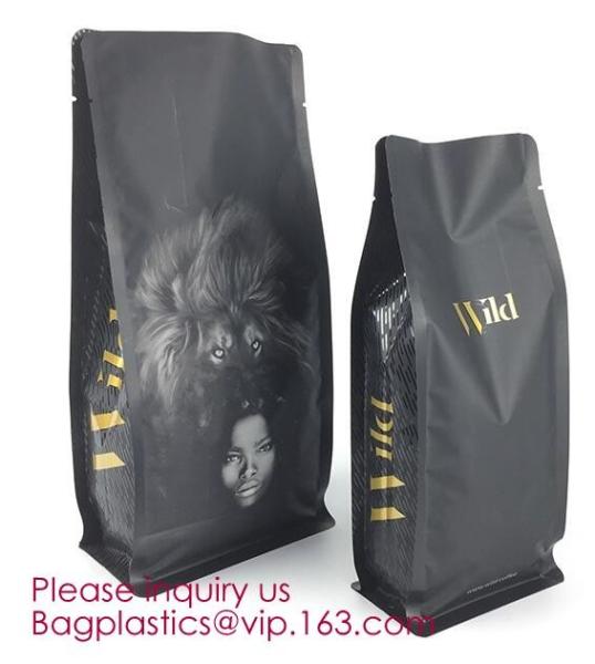 250g 1lb 5lbs Square Side Gusst Matt Gold Shiny Aluminum Flat Bottom Box Coffee Bags Pouch, matt gold shiny