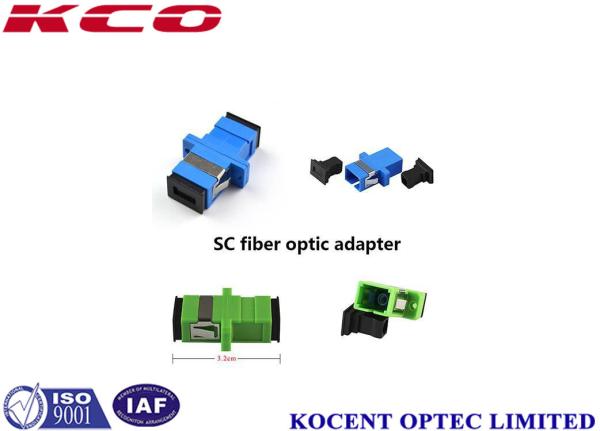 Sc optique d'adaptateur de fibre de vert bleu/UPC, Sc/RPA avec le simplex de bride