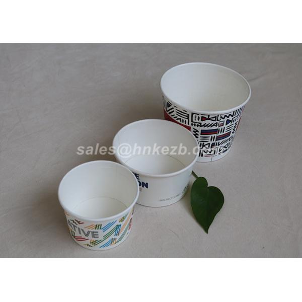 Personalized Ice Cream Paper Cups / Paper Frozen Yogurt Cups Double PE