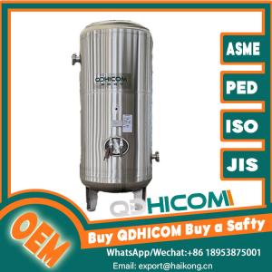 Polished Finish Vertical Air Receiver Tank Stainless Steel Air Tank For