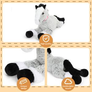 MorisMos 47 Inch Realistic Giant Horse Pillow Soft 4ft Long PP Filled Stuffed Pony Toy for Boys Girls Cute Style for Parties