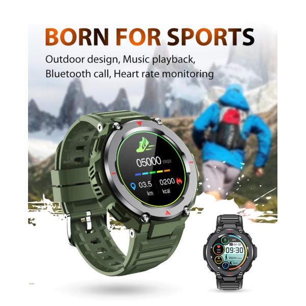 Touch Screen IP67 Waterproof Heart Rate Fitness Tracker Bracelet 5.0 BLE