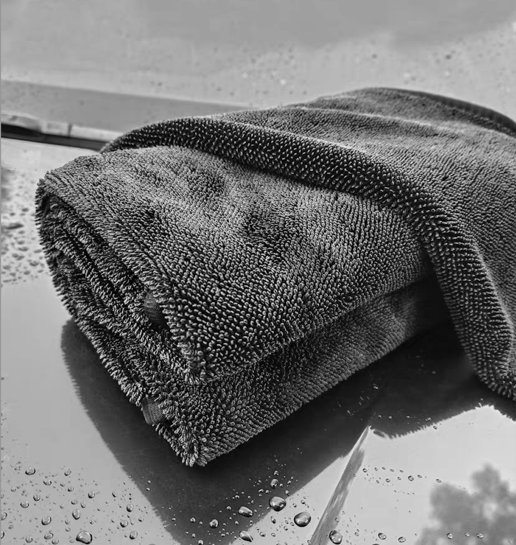 650GSM Twisted Microfibre Car Drying Towels With Soft PE Edged