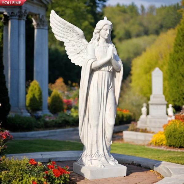 Factory Ornament Famous Marble Large Guardian Angel Statue Sculpture