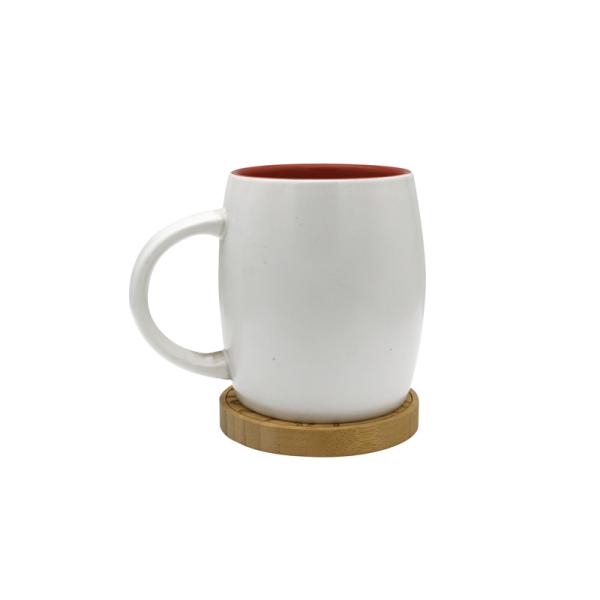 Home Kitchen Wooden Coaster Round Bamboo Coaster With Laser Lines