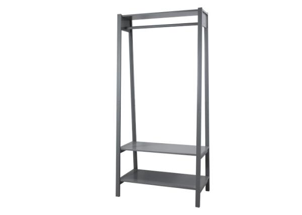 BSCI Bamboo And MDF 2 Shelves Coat Rack With Shoe Bench