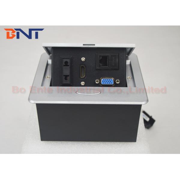 Multi - functional Desk Pop Up Sockets / HDMI Desktop Power Socket Box 138 * 130 * 3mm