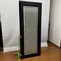 Porte à charnière en aluminium Porte à charnière personnalisée Fermeture manuelle Double verre à température