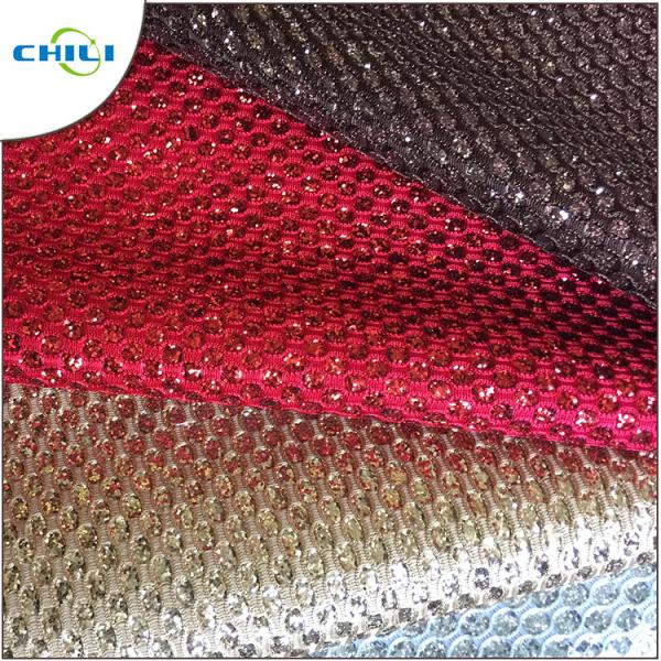 Shoes Application Glitter Leather Fabric Artificial Custom Printed