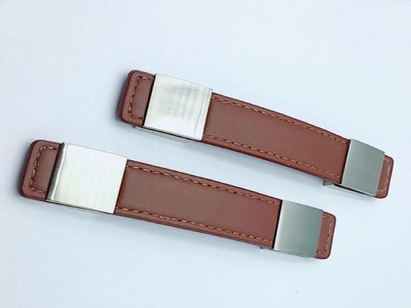 192mm Leather Cupboard Door Handles Desk Pulls With Zinc Metal Pulls Kitchen Cabinet Cupboard Leather Knobs