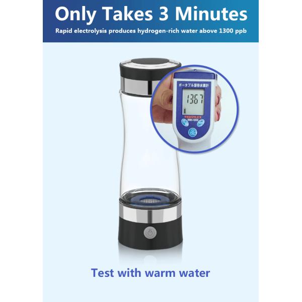 Pure H2 Hydrogen Rich Water Pitcher Electrolysis Hidrogen Healthy Anti Aging Cup 300ML