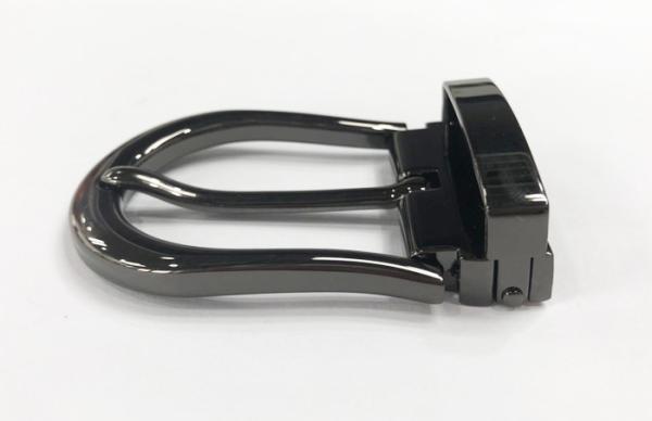 Fivela de cinto do Pin com Gunmetal brilhante liga de zinco 35mm do estilo ajustado do depositário do laço para correias de couro ocasionais duráveis dos homens