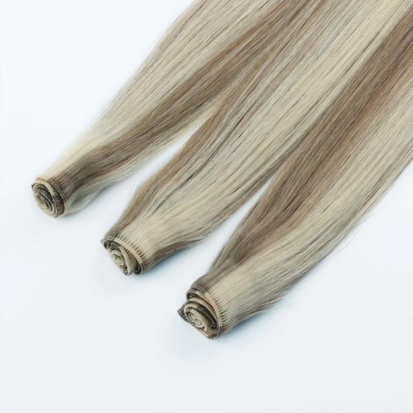 100% Virgin Russian Handtied Skin Weft Double Drawn Hair 0.300kg Package Gross Weight