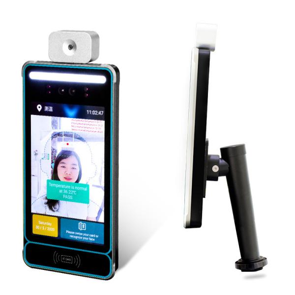 Body Temperature Face Recognition Terminal Access Control 8inch Screen 42 ℃