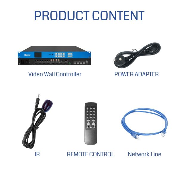 4K60 Video Wall Controller with Seamless Splicing and Multi-Control Methods for Professional Displays