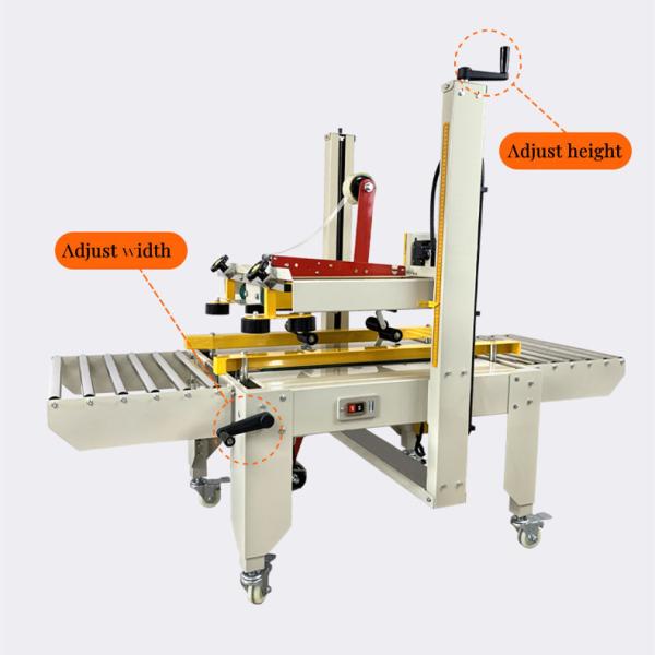 Construction Works Auto Box Taping Carton Sealing Machine with Packaging Material