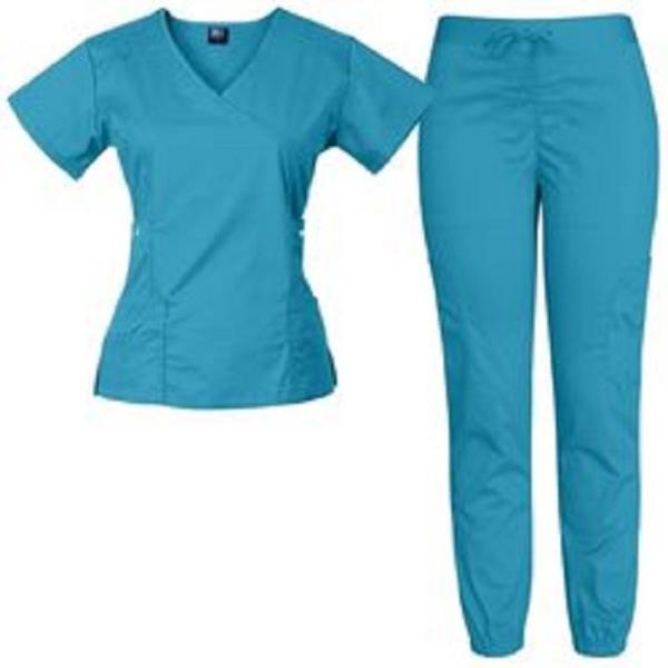 factory custom logo solid color scrub top and pants stretch scrub uniform nursing sets
