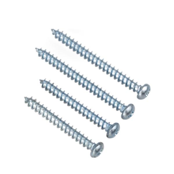 Black Zinc Metal Pan Head Self-Tapping Screws DIN7981 for Healthcare Applications