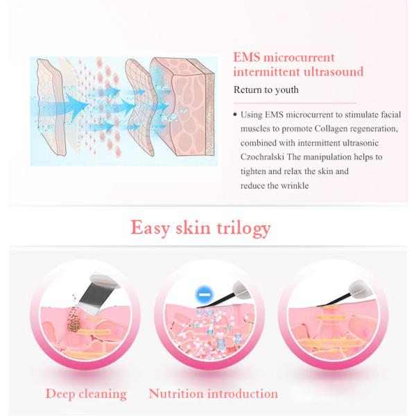 Slim Multifunction Beauty Device , Shovel Peeling Ultrasonic Skin Scrubber