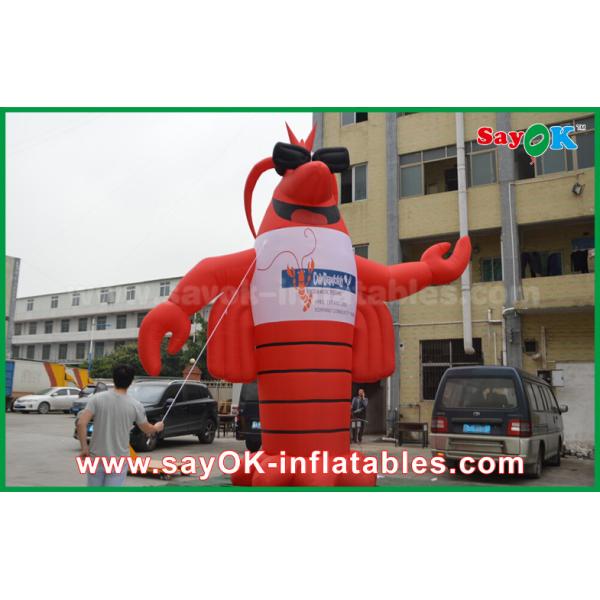 Blow Up Cartoon Characters Advertising Red Inflatable Animal Giant Lobster Inflatable Model 2 Years Warranty