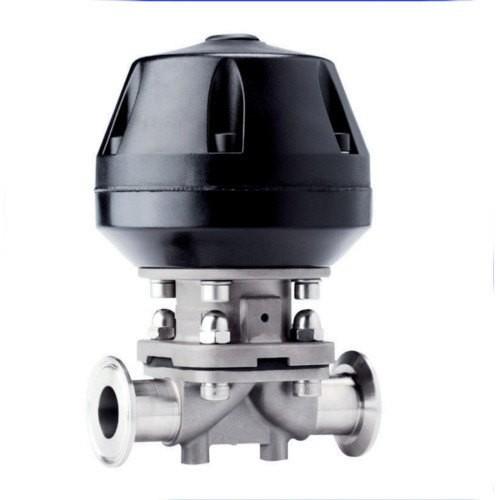 Industrial Manual Hygienic Diaphragm Valve , Double Union Actuator Diaphragm Valve
