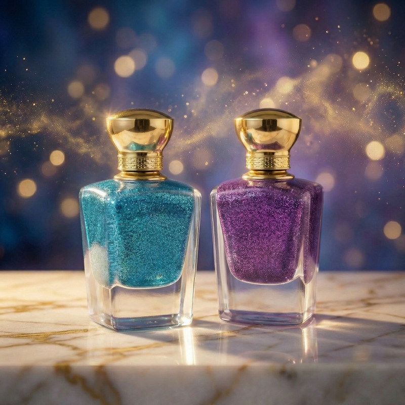 100ml Glass Perfume Bottles Beveled Rectangle Inner Coating Metal Cap Empty
